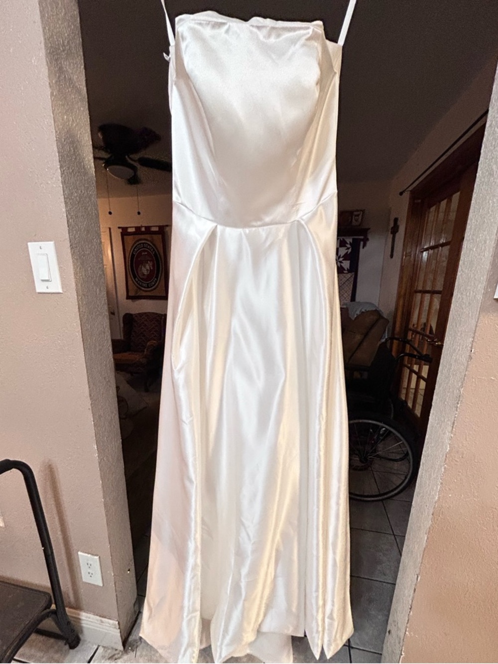 White Satin Dress
